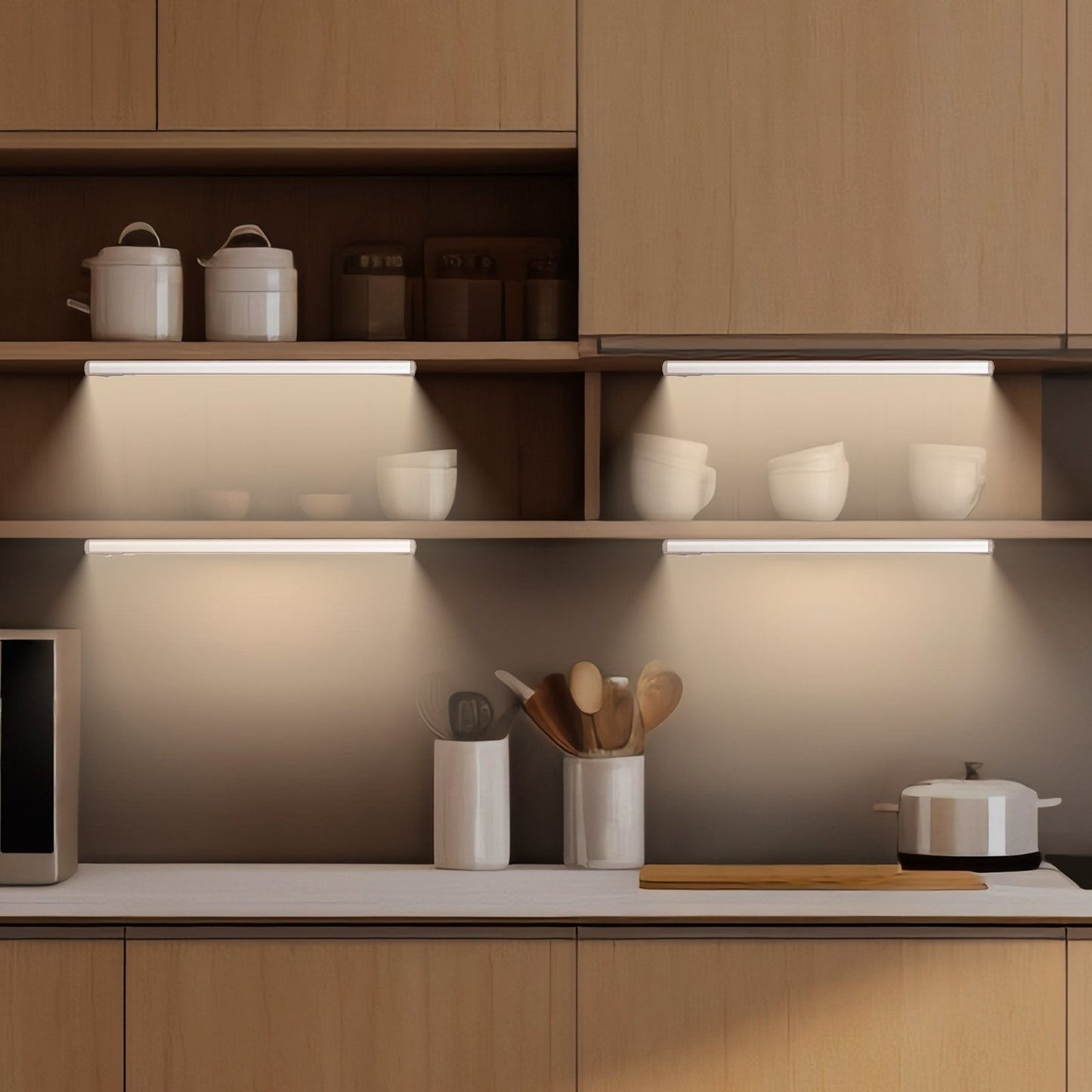 US Local Under Cabinet Lighting 2 PCS 40 LED Motion Sensor Lights Battery Operated