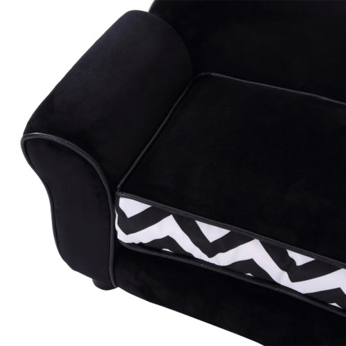UK Local PawHut Dog Sofa Bed For XS-Sized Dogs, Cat Sofa With Soft Cushion, Pet Chair Lounge With Washable Cover, Removable Legs, Wooden Frame