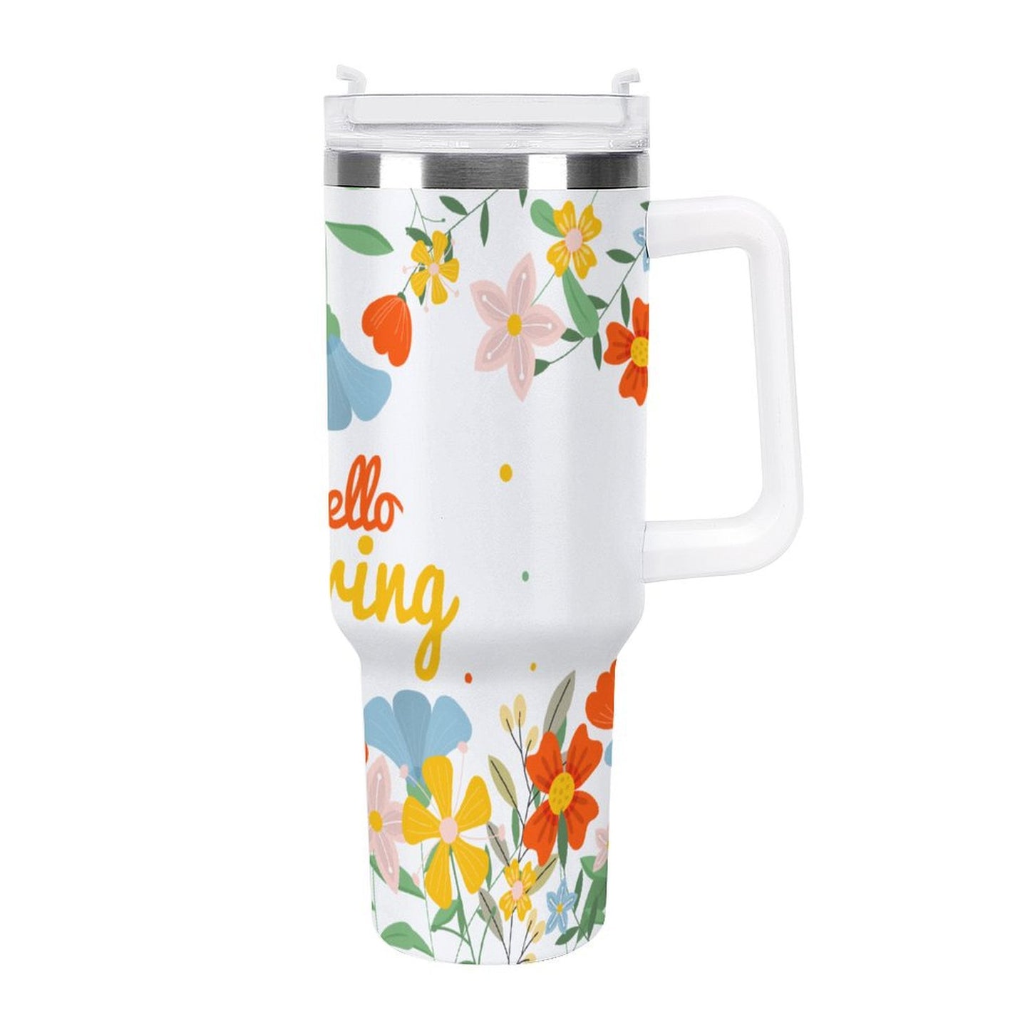 PHDT00453 POD US Local Tumbler 40 oz Large Capacity Car Cup Spring, Flowers