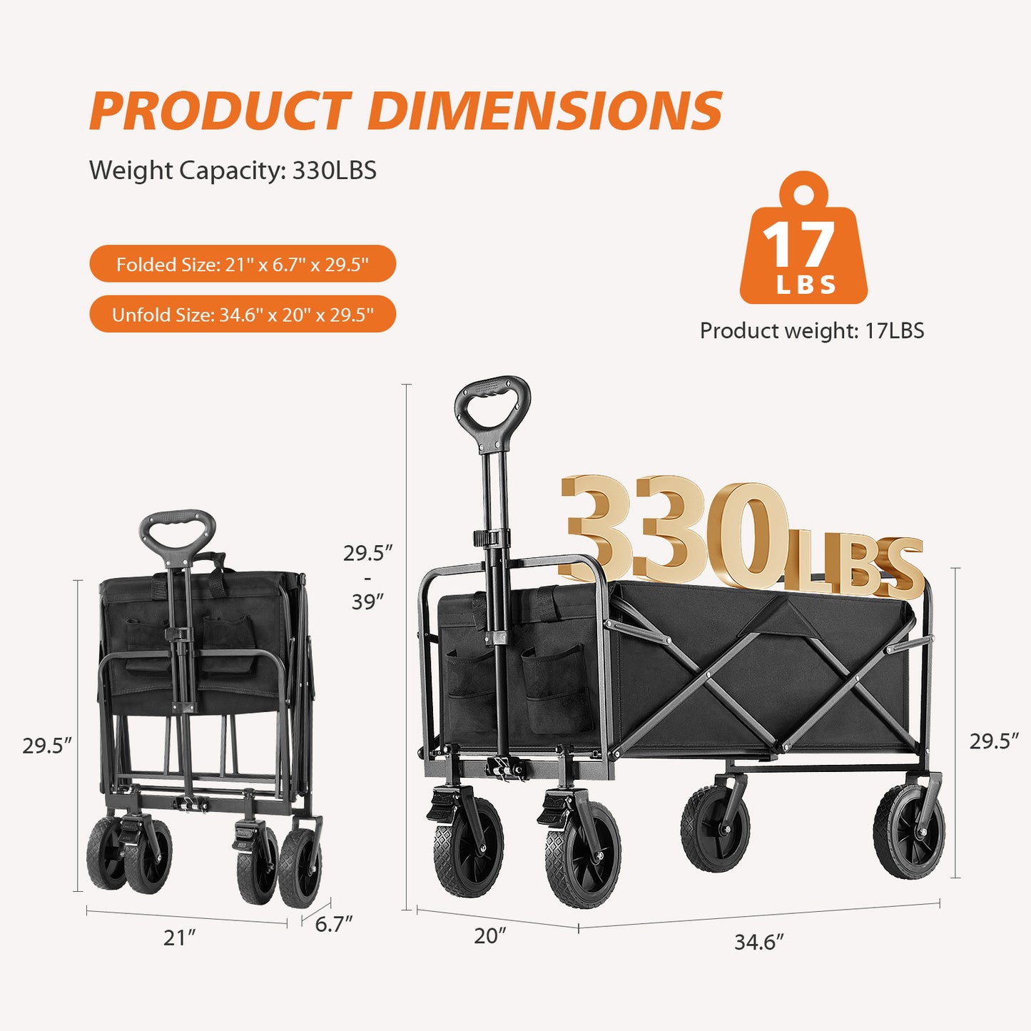 US Local Foldable Carriage For Camping And Shopping