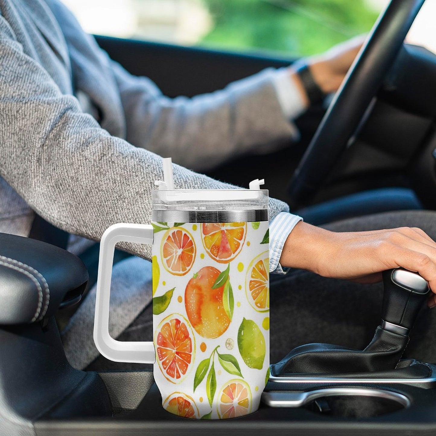 PHDT00344 POD US Local Tumbler 40 oz Large Capacity Car Cup Citrus, Fruit