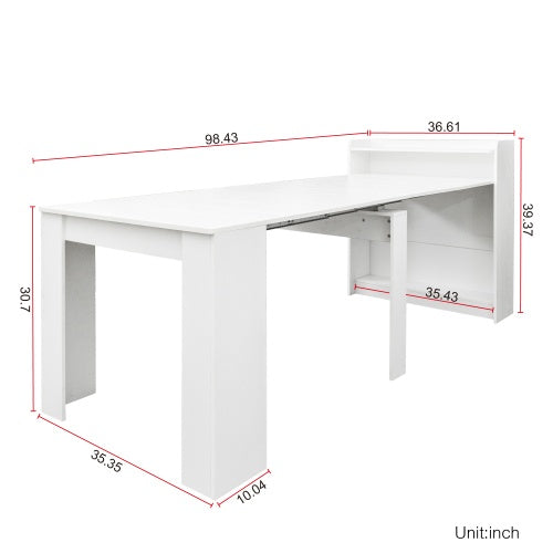 US Local Modern Extendable Dining Table With Storage