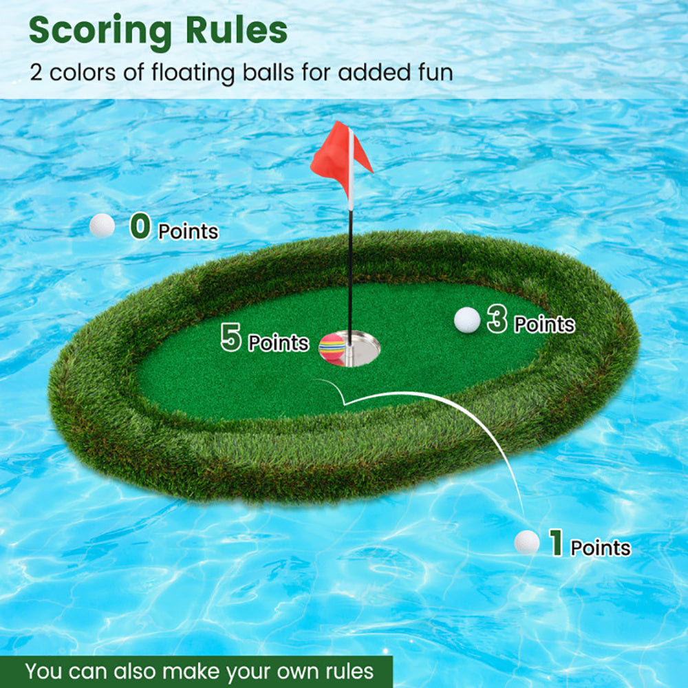US Local Floating Golf Green Oval Floating Chipping For Pool