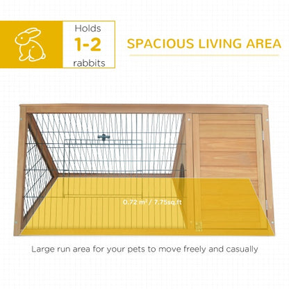 US Local Wooden A-frame Outdoor Rabbit Cage Small Animal Cage