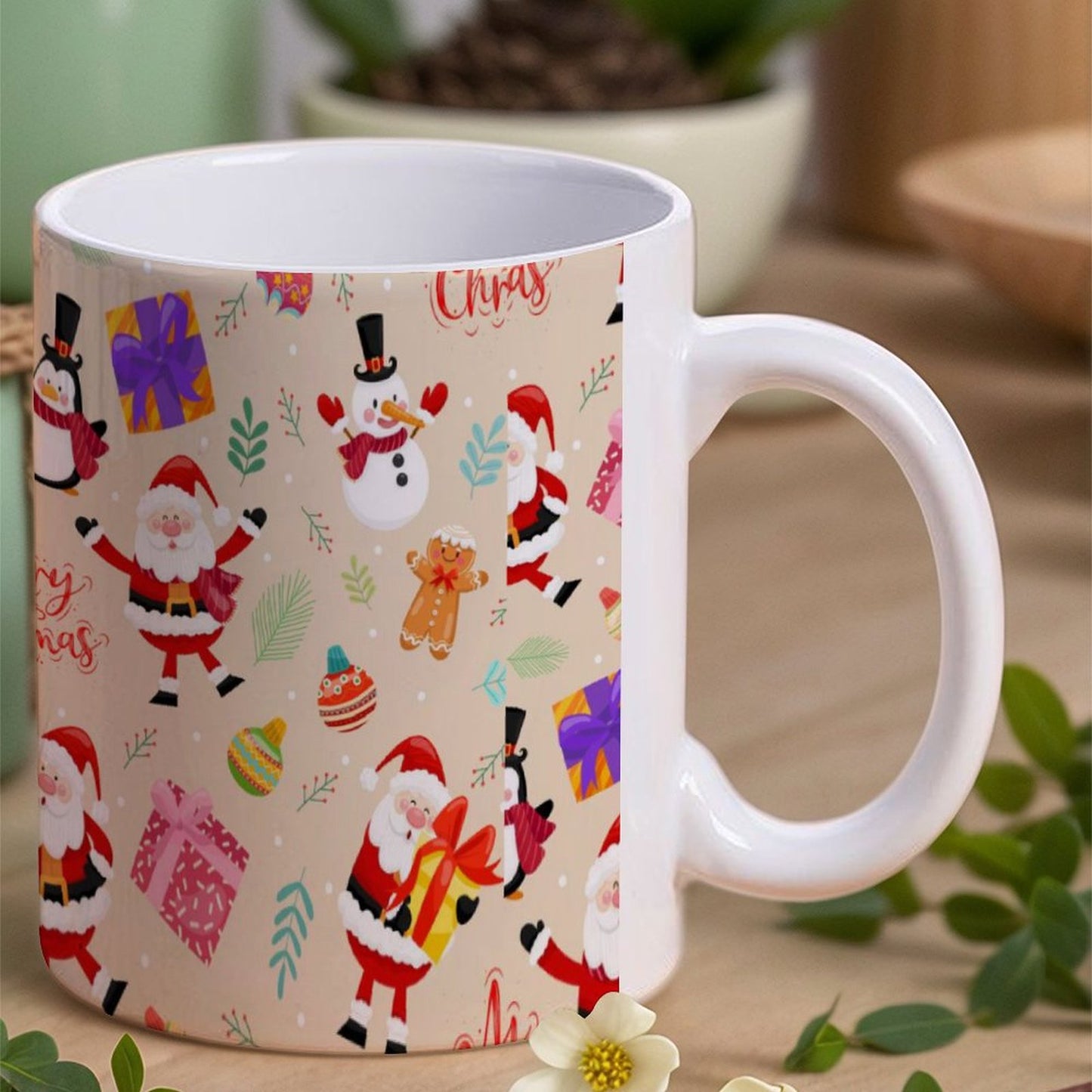POD US Local White mug with full print, Christmas Santa, Gifts 0035