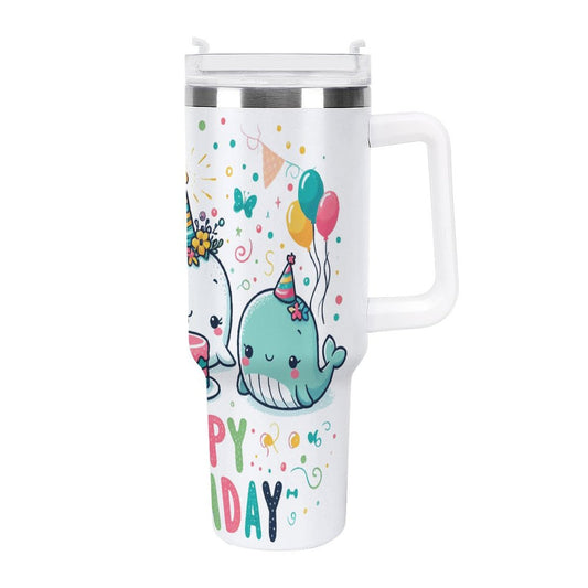 PHDT00485 POD US Local Tumbler 40oz Large Capacity Car Cup Dolphin, Birthday