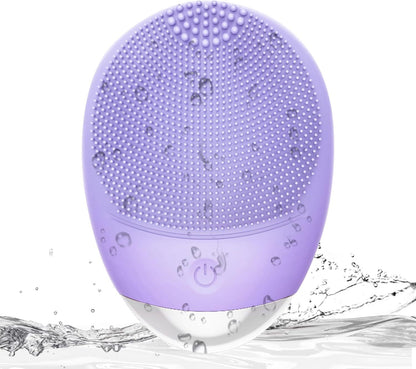 High Frequency Vibration Silicone Facial Cleansing Brush USB Rechargeable Electric Waterproof Silicone Facial Cleanser Thanksgiving Gift Christmas Gift Unisex