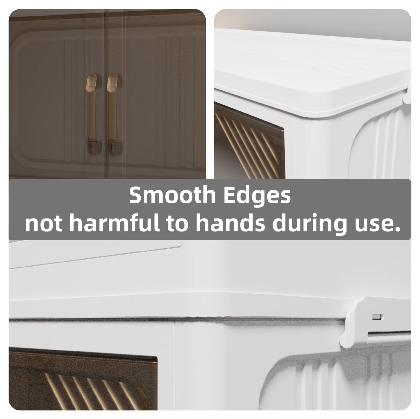 US Local 35.4 Inch Wide Clear Plastic Locker For Closet Organizer Storage, Folding Storage Box