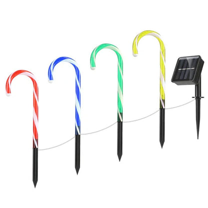 US Local Solar Christmas Candy Cane Light IP55 Waterproof Stake Light
