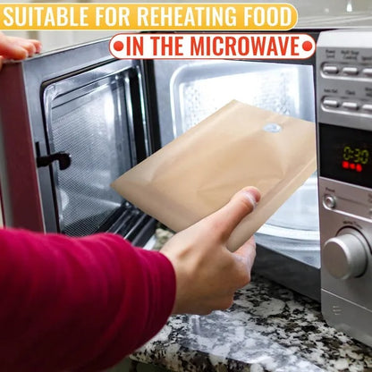 US Local 12Pcs Non Stick Toaster Bags Reusable 6.7 X7.5 Inch Grilled Cheese Bags Heat Resistant & Easy To Clean Mess Free Toasting Sandwiches Panini & More Compatible With Toaster Oven Microwave & Grill