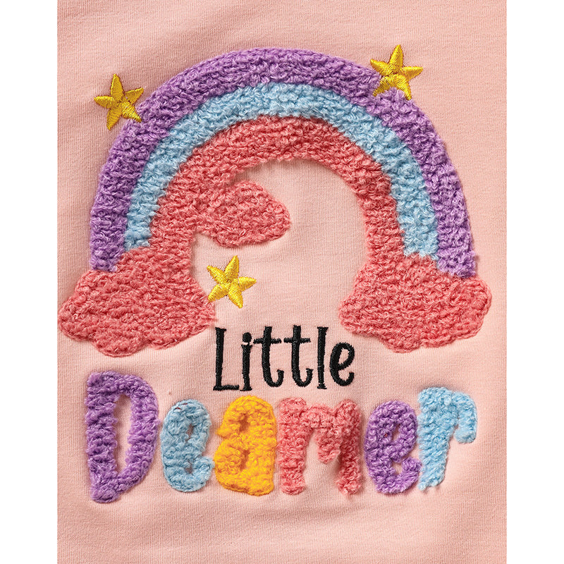 US Local Baby Girls Rainbow Skirt Set Letters Embroidery Long Sleeve Sweatshirt Tops & Rainbow Tutu Skirt Outfits