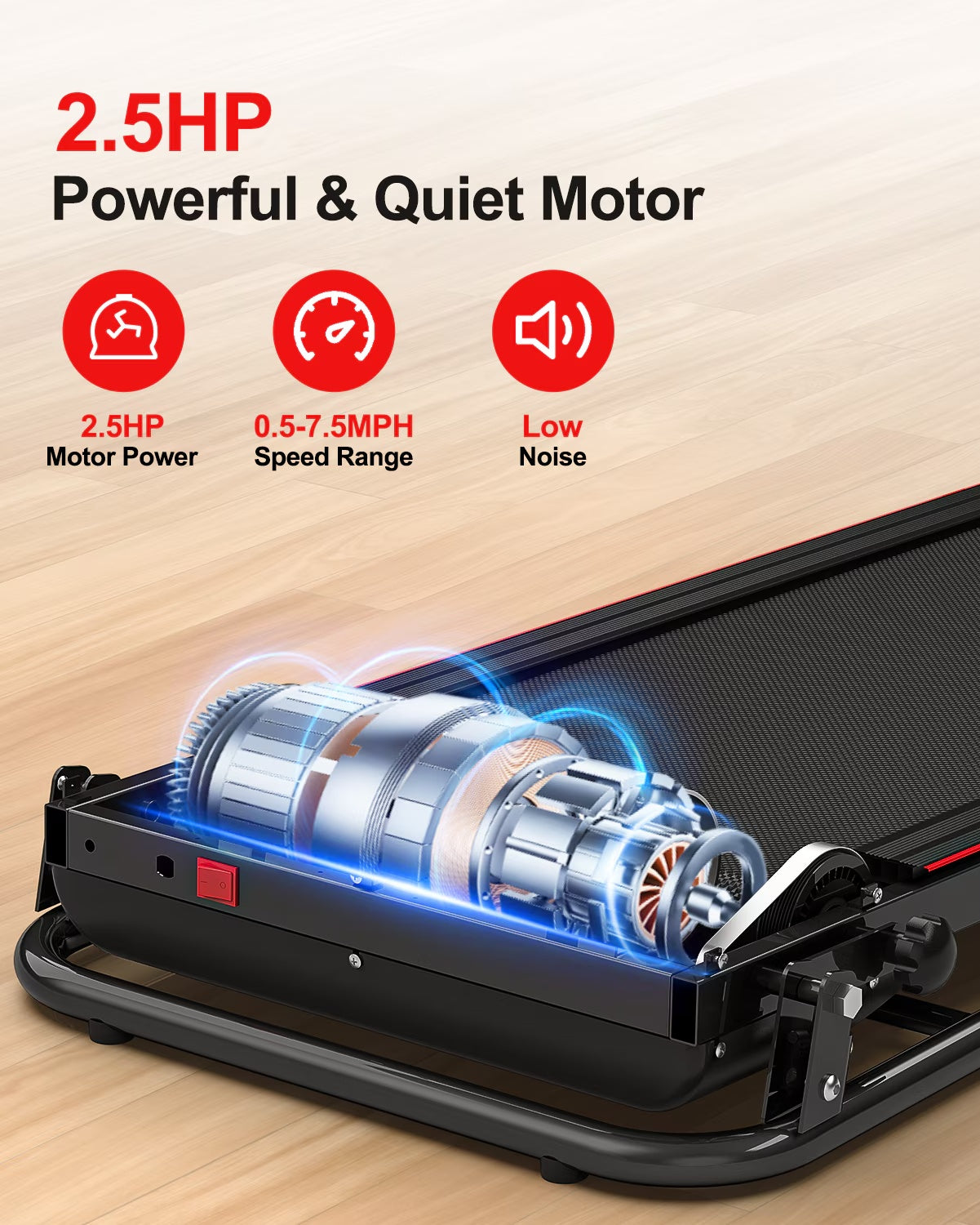 US Local Foldable Treadmill Fitness Walking Machine