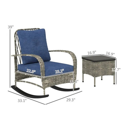 US Local Rattan Chaise Lounge Chair, Wicker Patio Furniture Set