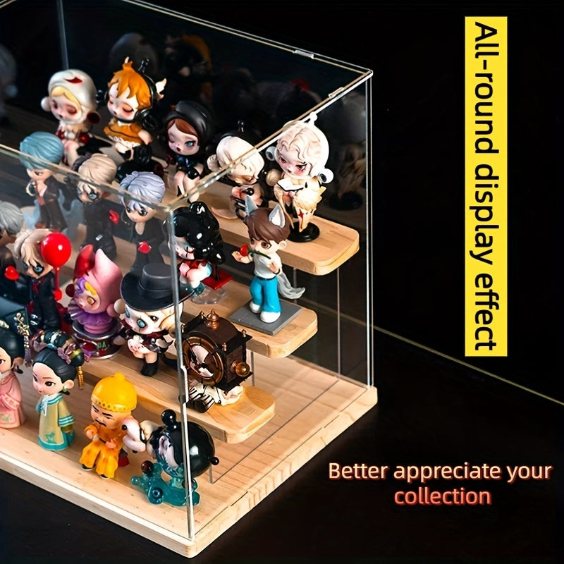 US Local The Ins-style Blind Box Storage Box Uses Food-grade Material, With Adjustable Partitions And Transparent Display Design