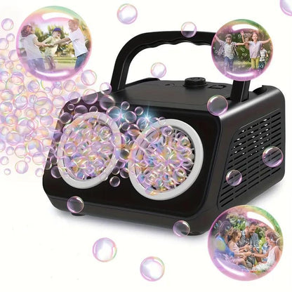 US Local New Automatic Bubble Machine With Upgraded Bubble Blower, Suitable For Children, Indoor And Outdoor Birthday Parties, Bubble Wands, Bubble Guns, Automatic Bubble Guns, Flower Bubble Machine.