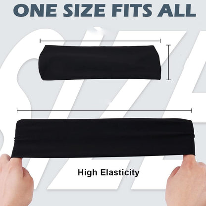 US Local Sports Headbands For Men & Women -5 Pack,  Wicking Sweatbands, Elastic Non Slip Sweat Bands, Athletic Workout Fashion Wide Hair Bands For Running, Cycling, Basketball, Yoga