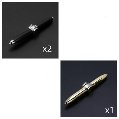 Multifunctional decompression finger gyro student ballpoint pen