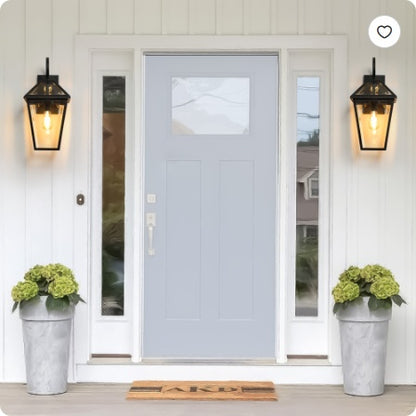 US Local 211 Pack Outdoor Wall Lantern Light   Modern Black Metal & Clear Glass Sconce For Porch, Patio, And Garden Lighting Bulb Not Included