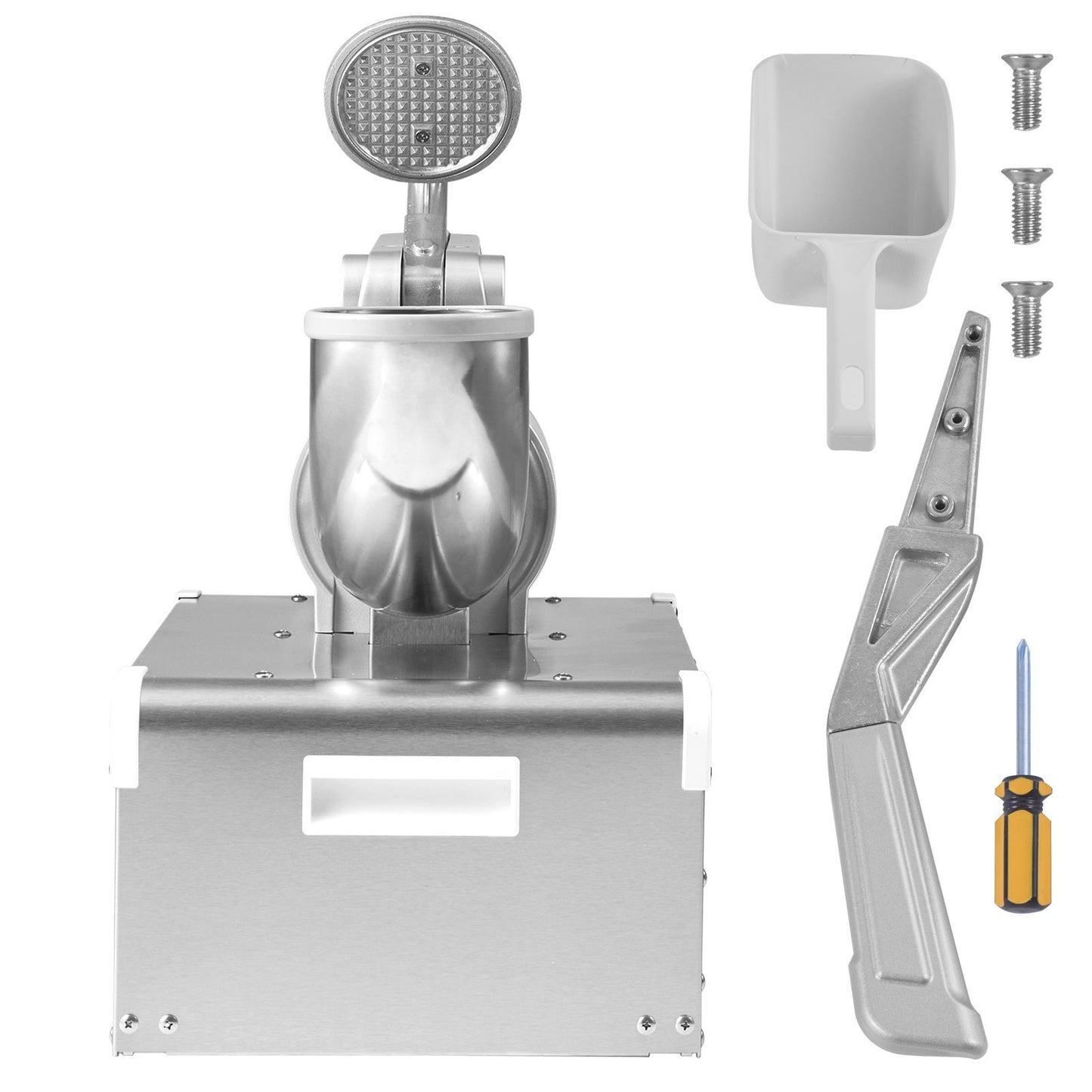 VEVOR Ice Crushers Machine, 661lbs Per Hour Electric Snow Cone Maker With 4 Blades, Stainless Steel Shaved Ice Machine With Cover, 300W Ice Shaver Machine For Margaritas, Home And Commercial Use
