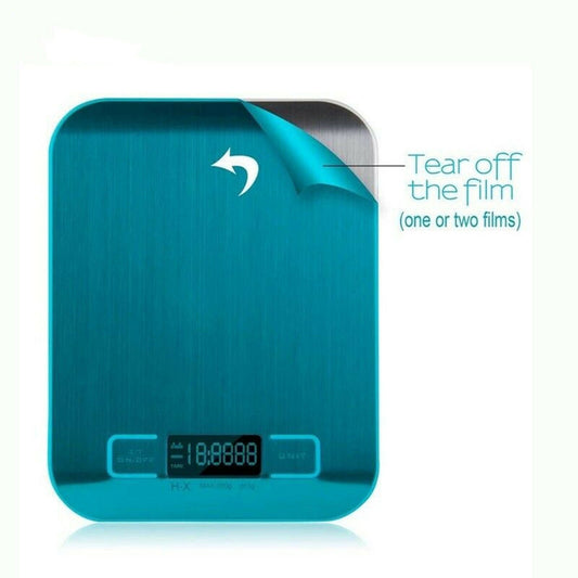 US Local Digital Electronic Kitchen Food Diet Postal Scale Weight Balance 5KG 1g 11lb Kitchen Scales Stainless Steel Weighing For Food Diet Postal Balance Measuring LCD Precision Electronic