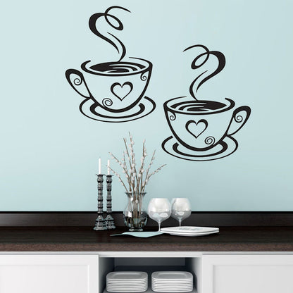 US Local Cup Coffee Removable Wall Sticker Decorative Painting