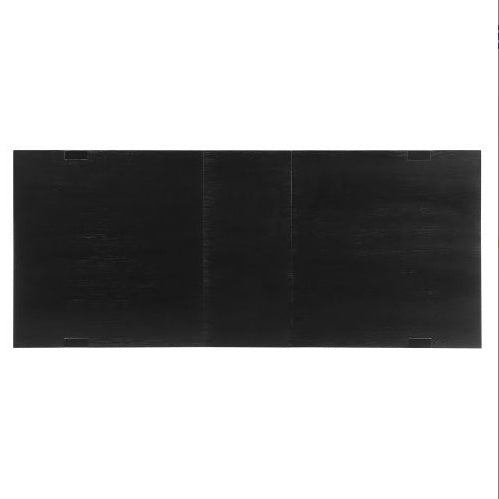 US Local Contemporary 5pc Dining Gray Chairs - Rubbed Charcoal Wood, Gold Accents