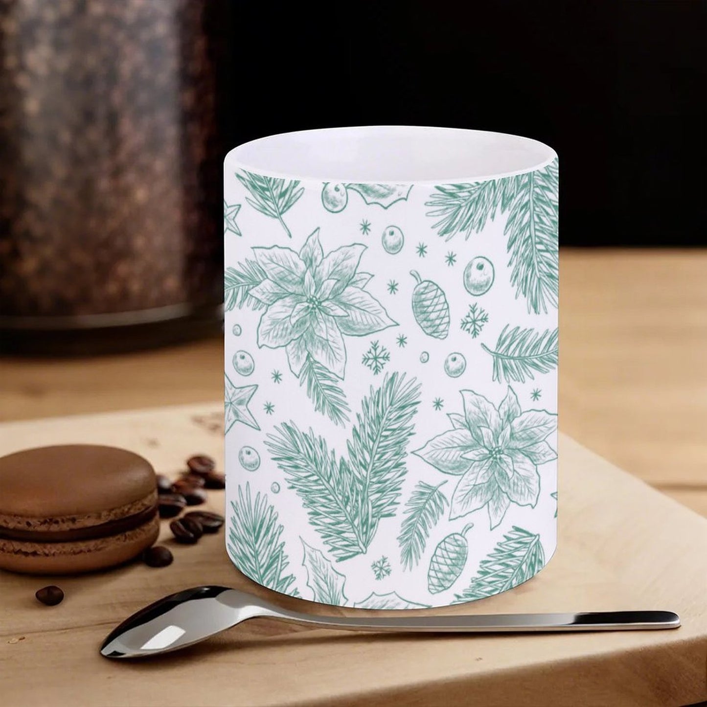 POD US Local White mug with full print, Christmas Food 0074