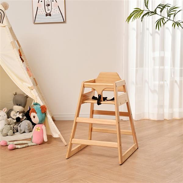 US Local Wooden Double-layer Solid Wood Baby Height Chair