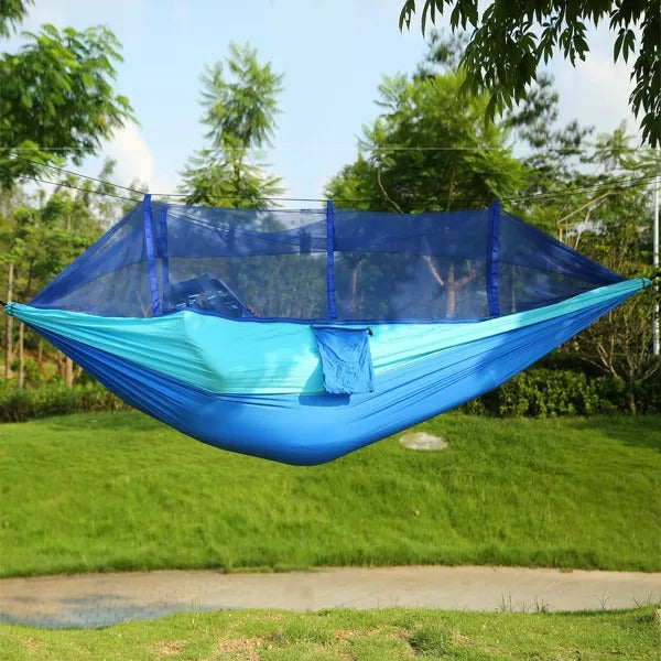 US Local Camping Hammock, Portable Double Hammock With Net,600lbs Load 2 Persons Hammock W
