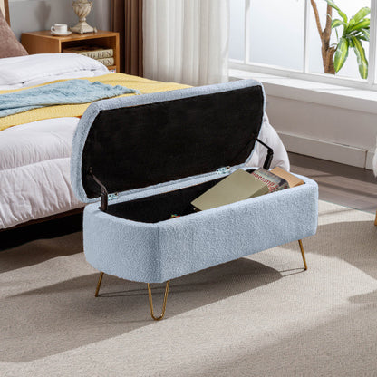 US Local Blue Bedside Storage Footstool