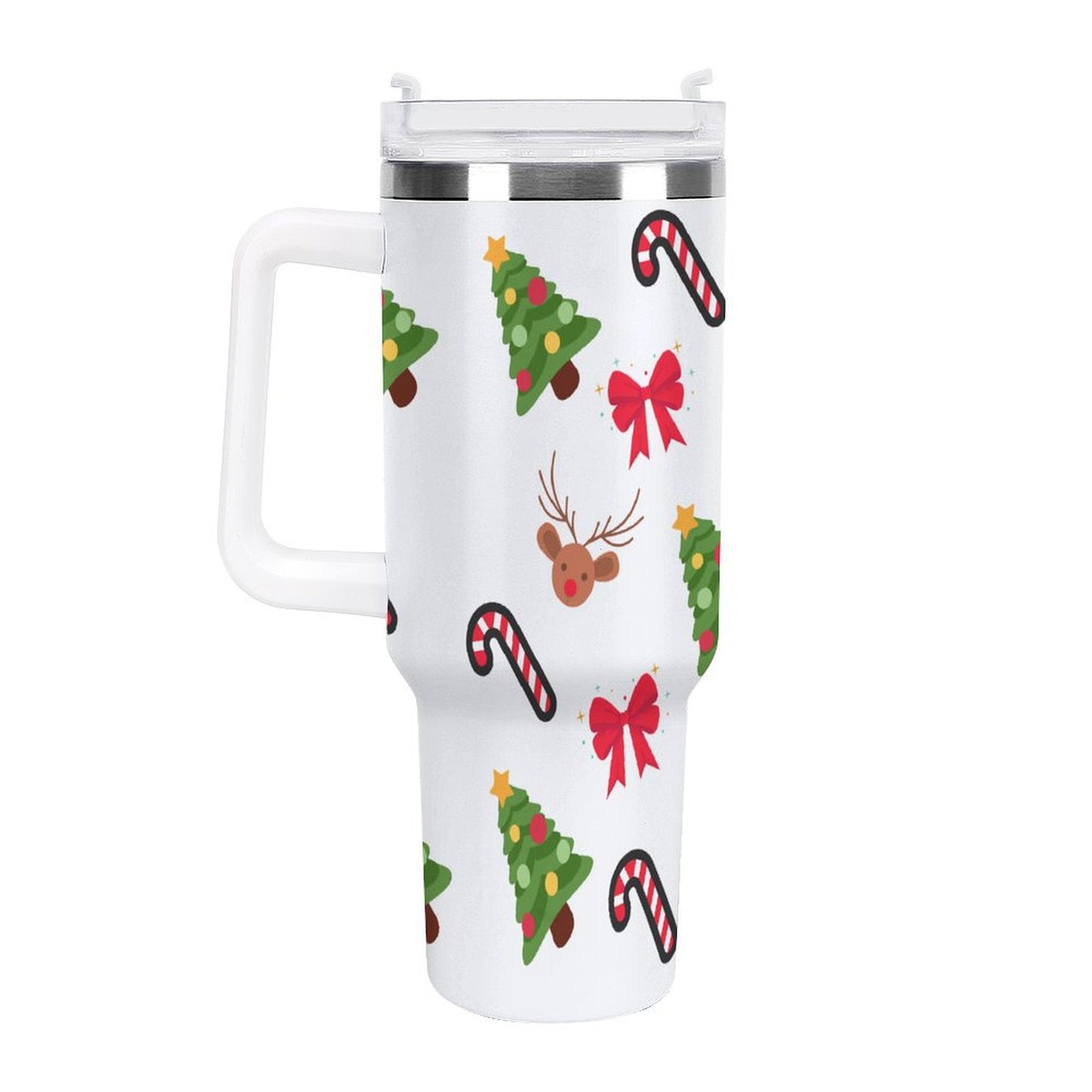 PHDT00087 POD US Local Tumbler 40 oz Large Capacity Car Cup Christmas, Elk, Bow