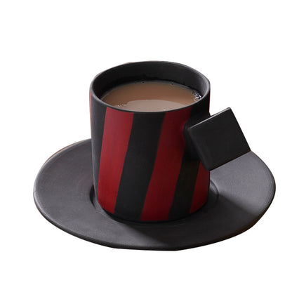 Hand Frosted Coffee Cup And Saucer Set