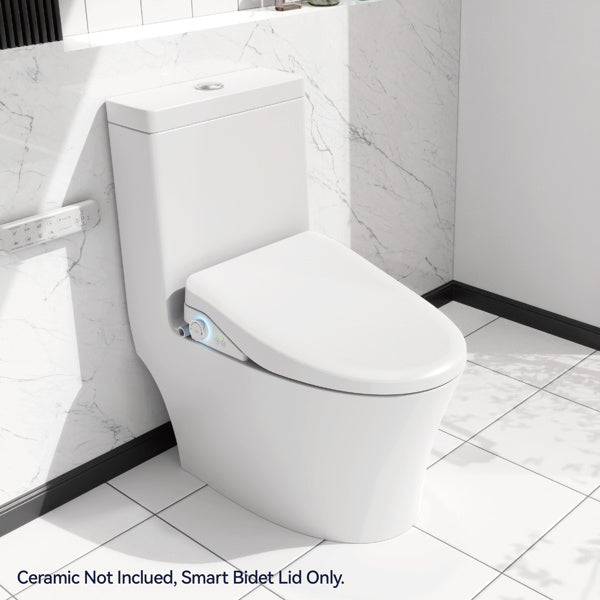 US Local Smart Toilet With Side Knob Adjustable Heated Seat, Water Temperature And Pressure Adjustment Function, Portable Toilet With Automatic Nozzle Cleaning Function, Cannot Be Shipped On Weekends