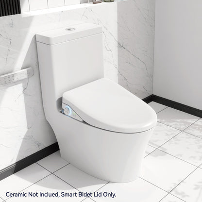 US Local Smart Toilet With Side Knob Adjustable Heated Seat, Water Temperature And Pressure Adjustment Function, Portable Toilet With Automatic Nozzle Cleaning Function, Cannot Be Shipped On Weekends