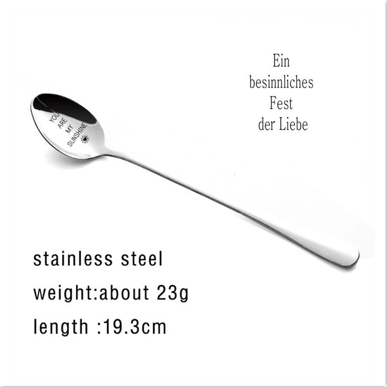 Stainless Steel Spoon You Are My Sunshine Couple Family Tableware