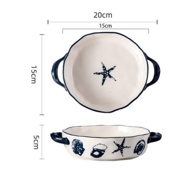 Creative Ceramic Cutlery Household Oven Special Baking Pan