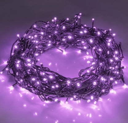 US Local 200 pcs 66ft Halloween Fairy String Lights 8 Lighting Modes Mini Plug-in String Lights Indoor And Outdoor Christmas Garden Wedding Party Decoration Purple