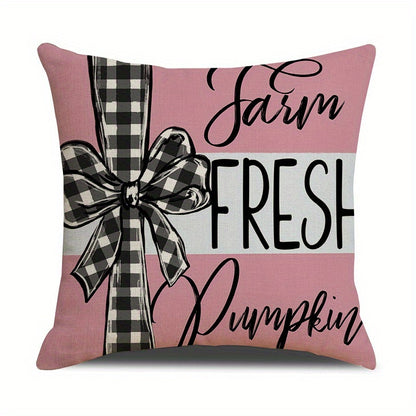 US Local 4 Pack Fall Pillow Covers 18x18in Farmhouse Pumpkin Maple Leaf Cushion Case Autumn Sofa Couch Decor For Autumn Thanksgiving Harvest Decorations