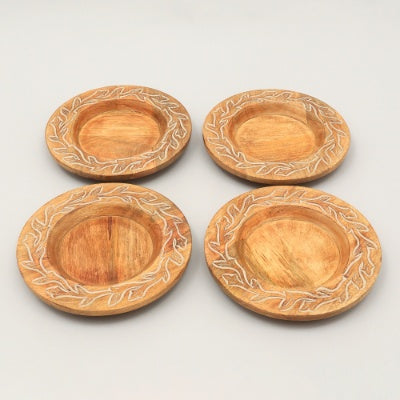 US Local Handcrafted 13 Wood Charger Plate Wooden Dinning Placemat Artisan Wood Tableware