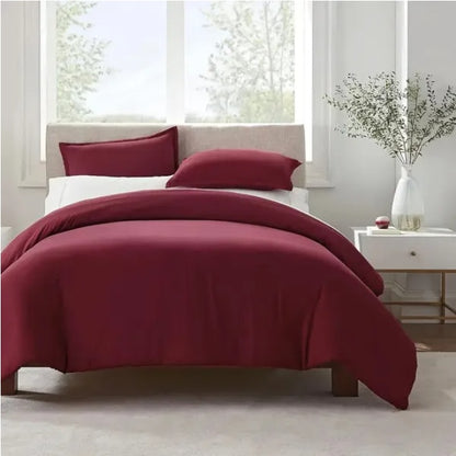 US Local Serta Simply Clean Solid Duvet Cover Twin