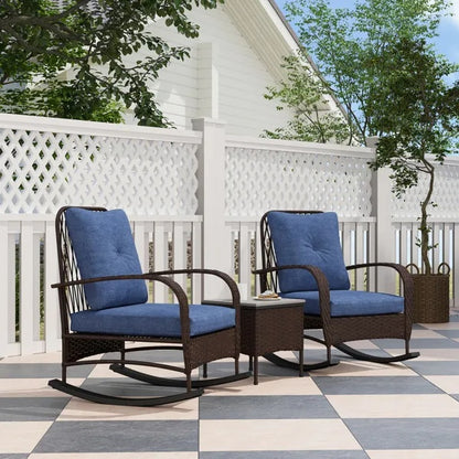 US Local Rattan Chaise Lounge Chair, Wicker Patio Furniture Set