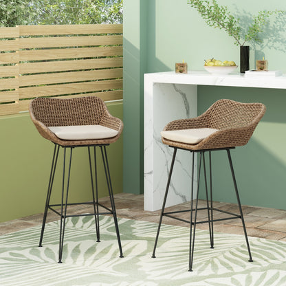 US Local PE Rattan BAR STOOL