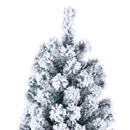 Green Flocking 6ft 550 Lights Warm 8 Patterns 928 Branches Automatic Tree Structure PVC Material Christmas Tree
