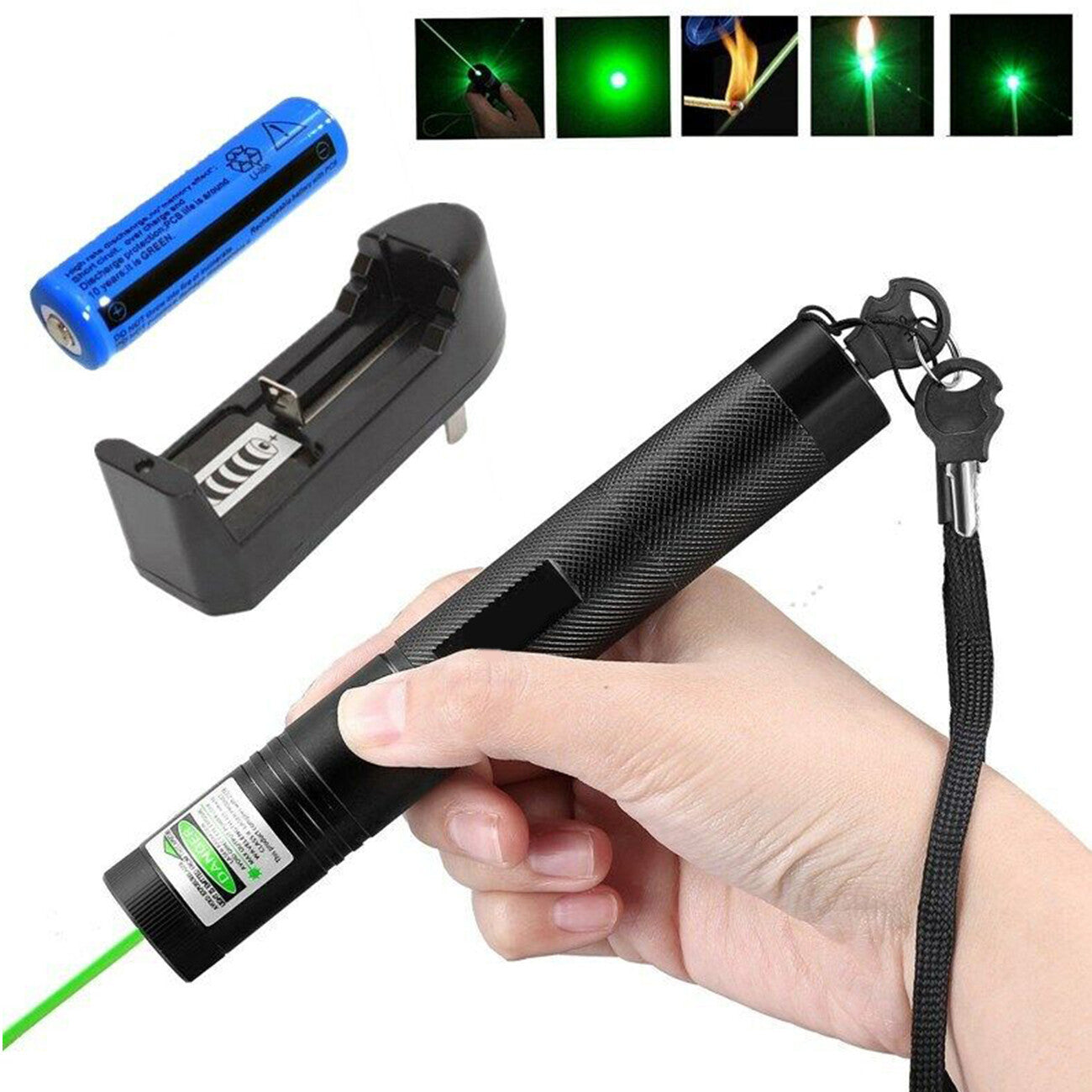 US Local 9900Mile Strong Green Laser Pointer Pen Light Visible Beam Lazer AAA Torch 532nm USB Rechargeable Flashlight