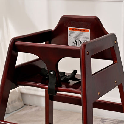 US Local Wooden Double Solid Wood Feeding, Eat & Grow Portable High, Easy To Clean Baby Booster Chair In Maho