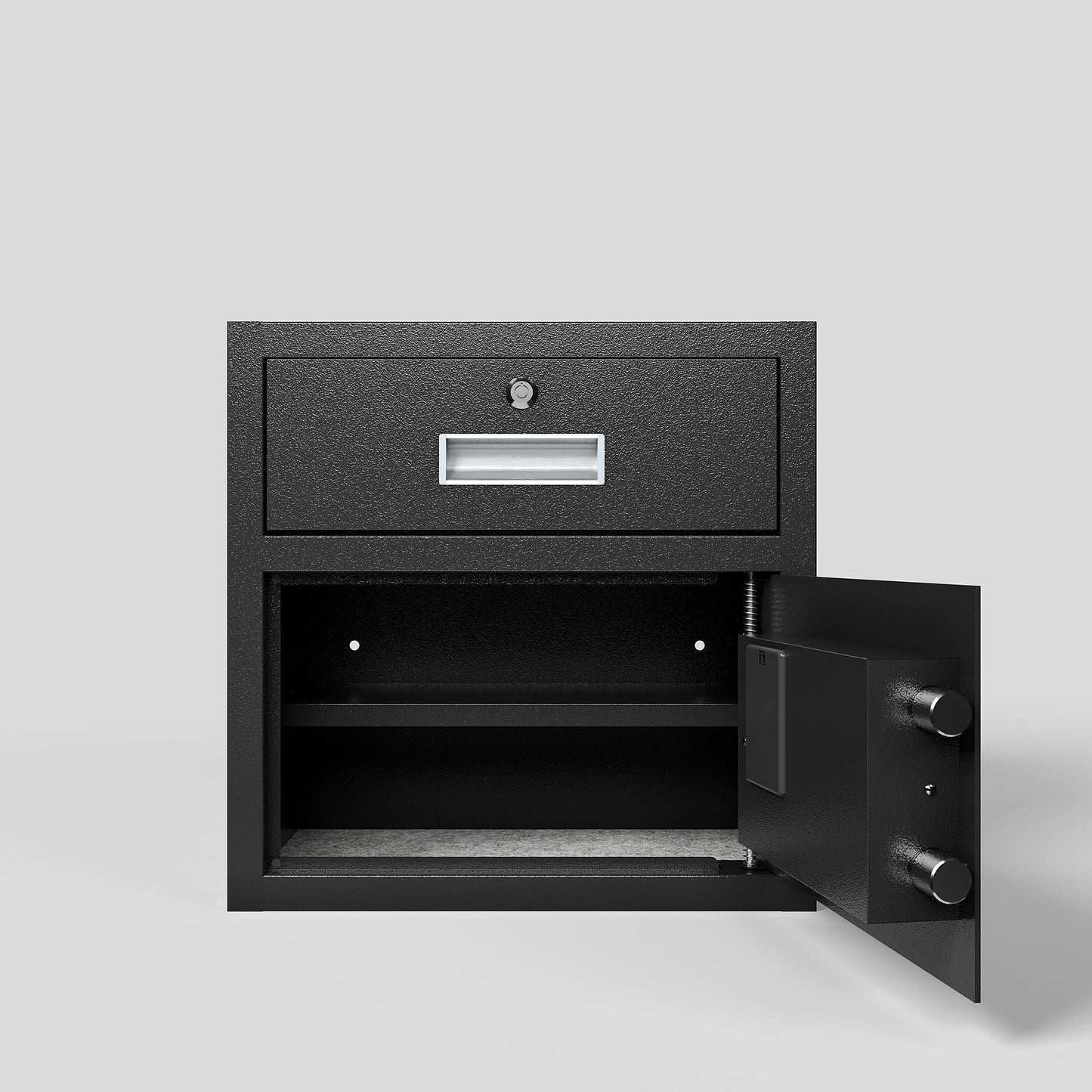 US Local Steel Security Safe And Lock Box With Electronic Keypad - Secure Cash, Jewelry, ID Documents, Black, 1.69Cubic Feet