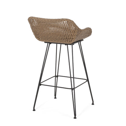 US Local PE Rattan BAR STOOL