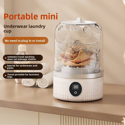 US Local Underwear Washer, Portable Mini Washing Machine, Upgraded Mini Washings Machines, Rechargeable Cordless Washing-Machine, Laundry Cup For Bra, Underwear, Socks.