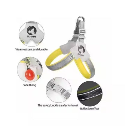 US Local YT Pet Dog Cat Harness, Pet Harness With Leash Group, Adjustable Puppy Harness Comfortable Reflective Easy Control Dog With Leather