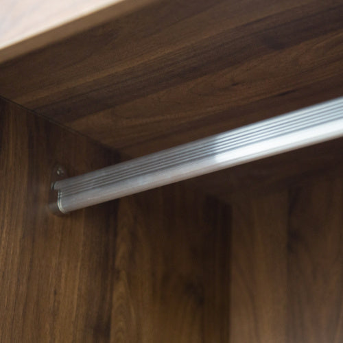 US Local Tall Bedroom Armoire Wardrobe Closet Clothing Storage Cabinet With Hanging Rod Barn Door Drawers Open Shelves